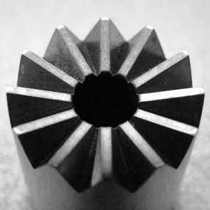 Closeup of Hirth Coupling Machined at Modern-Tec Manufacturing